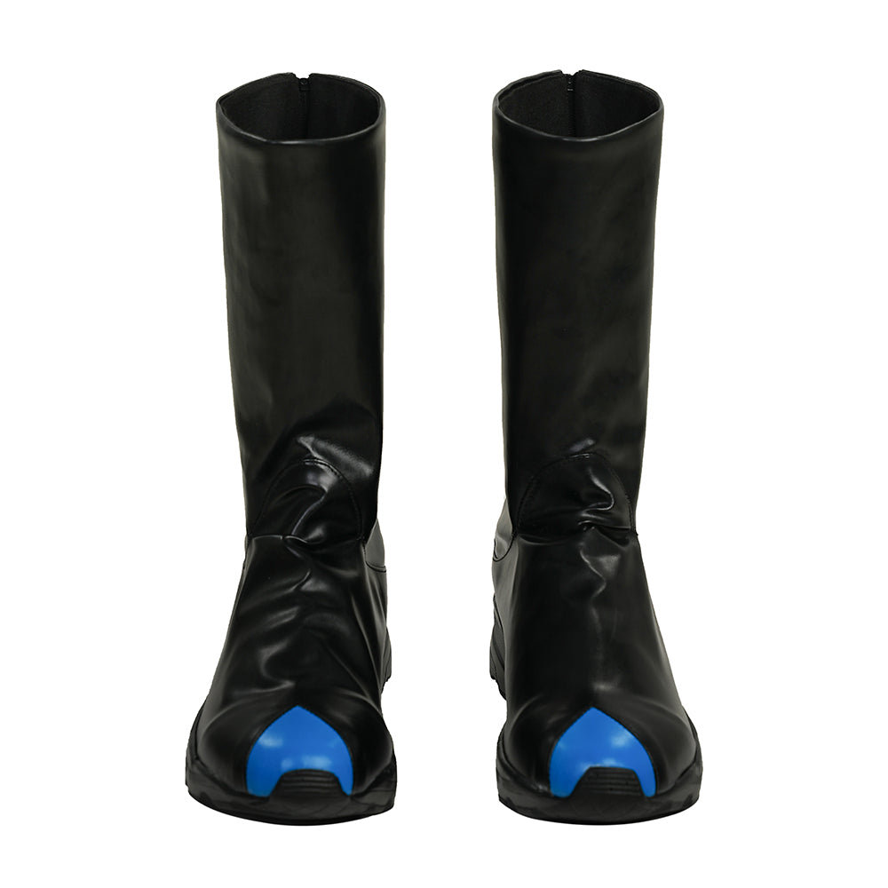 Dick Grayson Nightwing Cosplay Costume Nightwing Blue Leather Jumpsuit - Image 24
