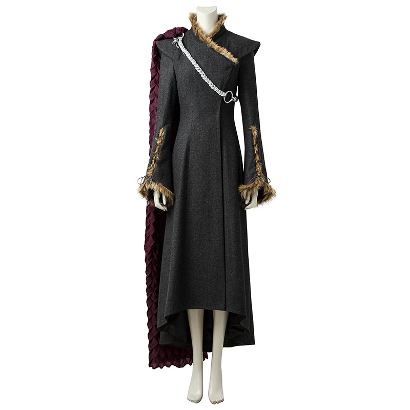 Mother of Dragon Daenerys Targaryen Dress Cosplay Halloween Costume Outfits - Image 2