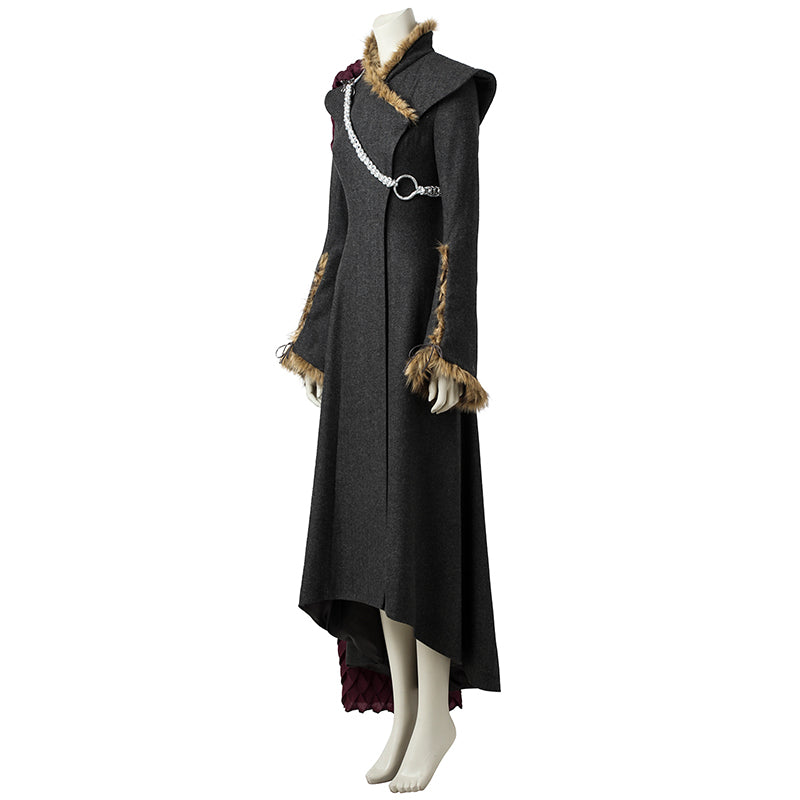 Mother of Dragon Daenerys Targaryen Dress Cosplay Halloween Costume Outfits - Image 4