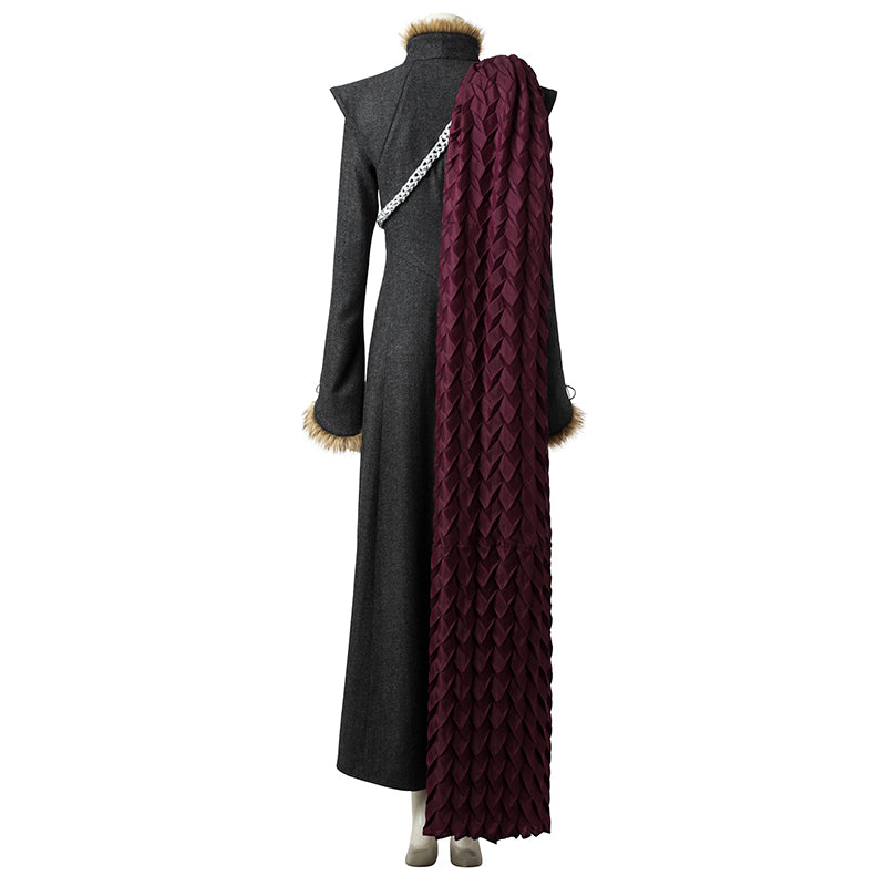 Mother of Dragon Daenerys Targaryen Dress Cosplay Halloween Costume Outfits - Image 8