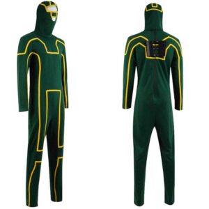 Kick Ass Costume Dave Lizewski Green Jumpsuit Men Cosplay Outfit