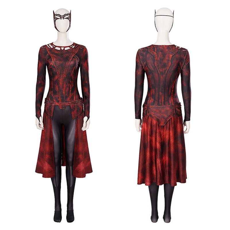 Doctor Strange 2 Scarlet Witch Cosplay Costume Wanda New Suit Halloween Outfit - Image 4