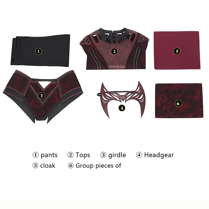 Doctor Strange 2 Scarlet Witch New Costume with Skirt Wanda New Outfit Halloween Cosplay Costumes - Image 7