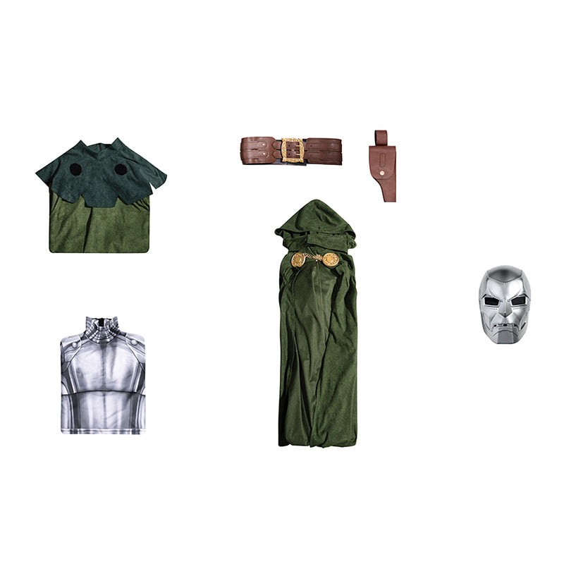 Doctor Doom Cosplay Costume Classic Dr. Doom Comic Halloween Suit - Image 37