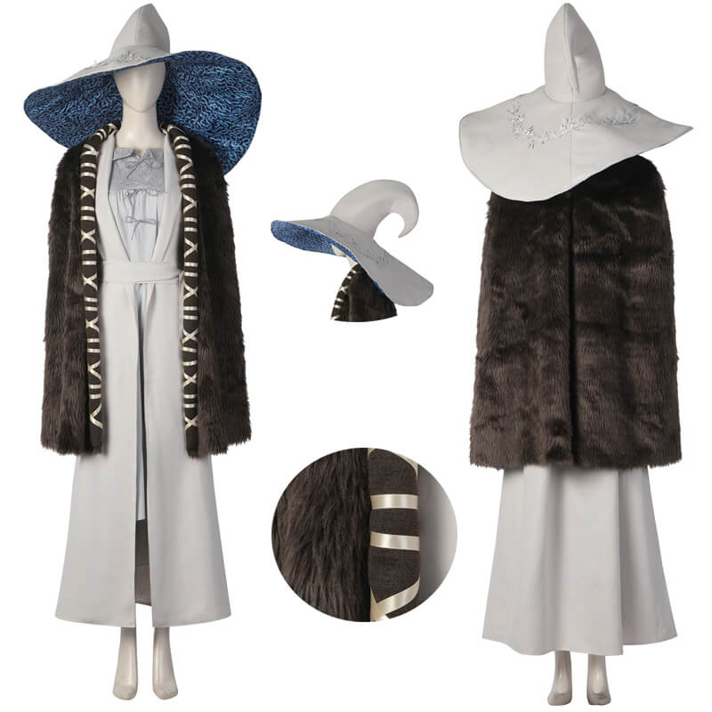 Elden Ring Ranni Costume the Witch Cloak Halloween Cosplay Outfit with Hat