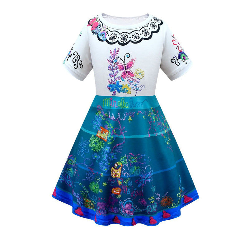 Encanto Dress Mirabel Costumes for Kids Girls Cosplay Halloween Outfit - Image 3