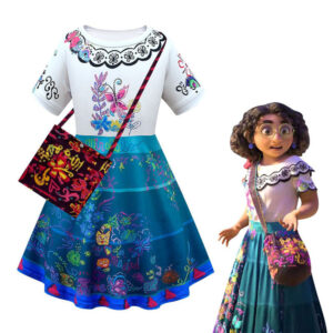 Encanto Dress Mirabel Costumes for Kids Girls Cosplay Halloween Outfit