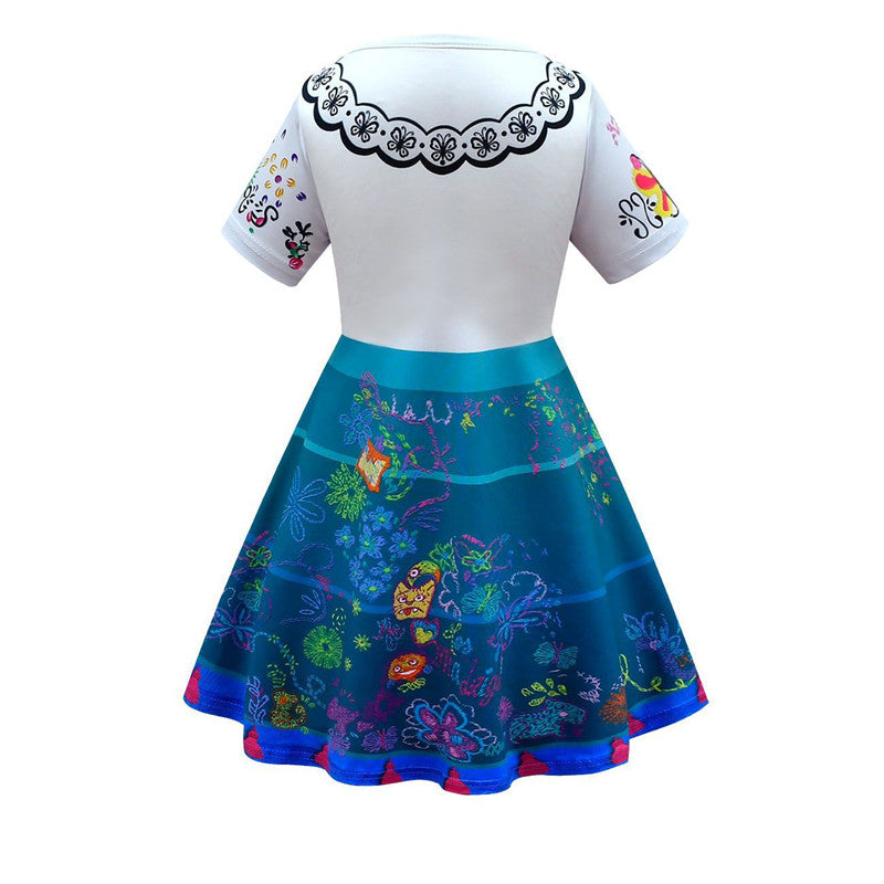 Encanto Dress Mirabel Costumes for Kids Girls Cosplay Halloween Outfit - Image 6