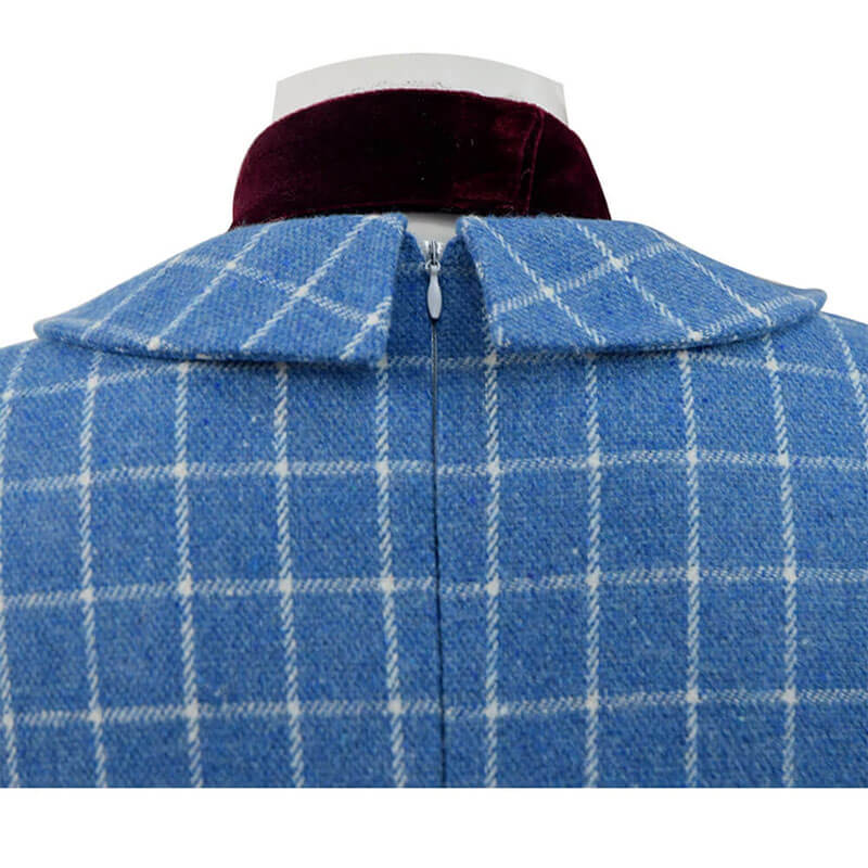 Girls Halloween Costume Esther Orphan Blue Plaid Dress Adults Women Cosplay - Image 8