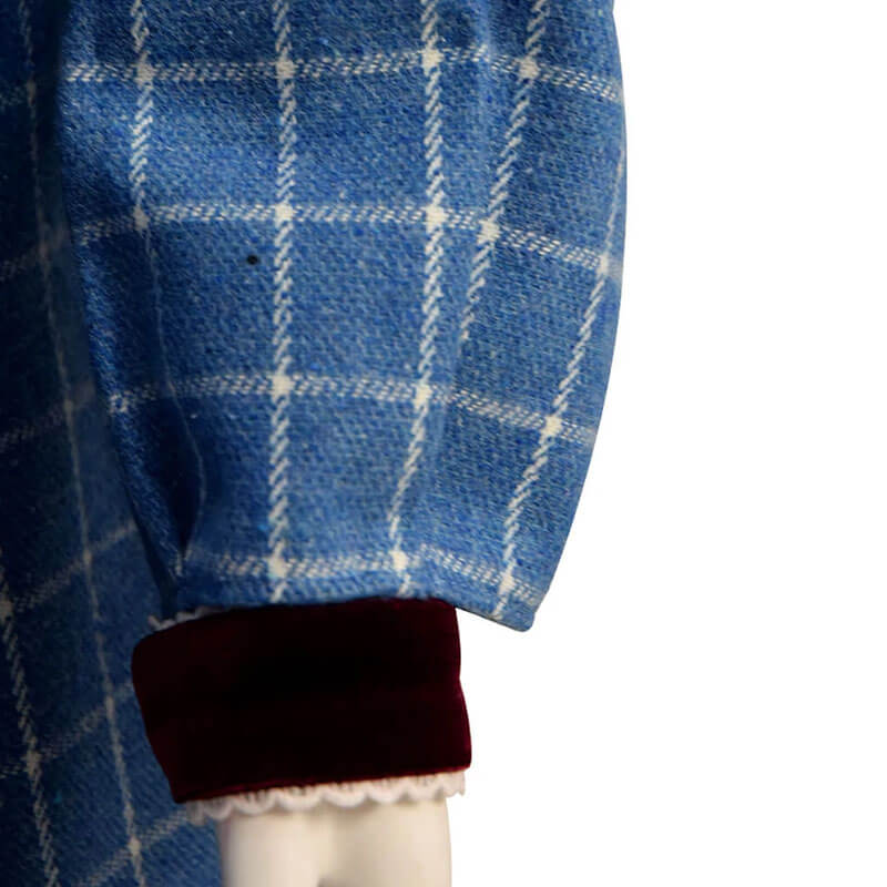 Girls Halloween Costume Esther Orphan Blue Plaid Dress Adults Women Cosplay - Image 9