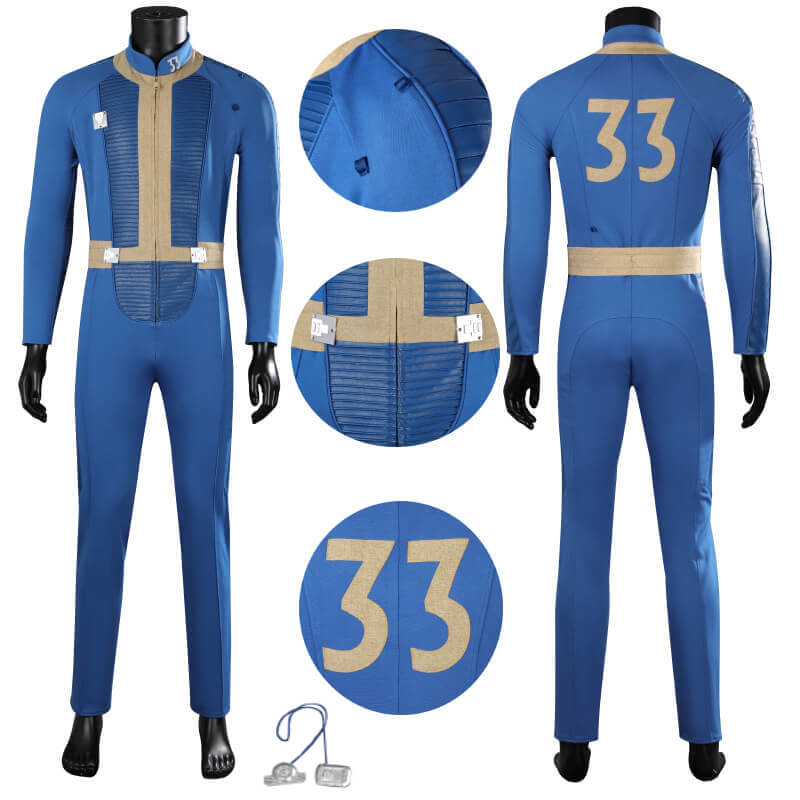 Vault 33 Jumpsuit Fallout Vault Suit Cosplay Vault Dweller Costume - Image 3
