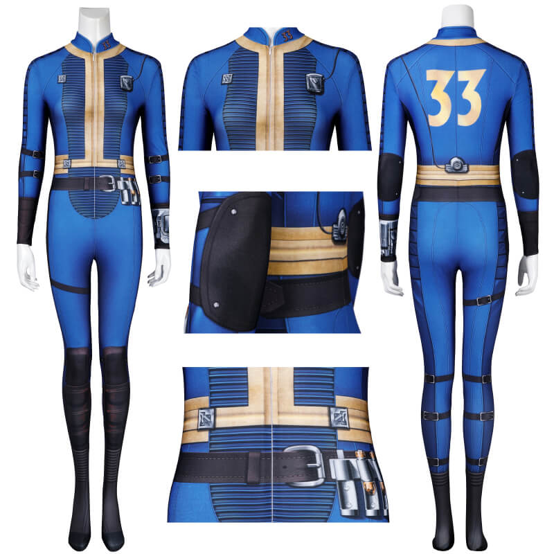 Fallout Onesie Fallout Lucy Cosplay Jumpsuit 33 Vault Suit Female