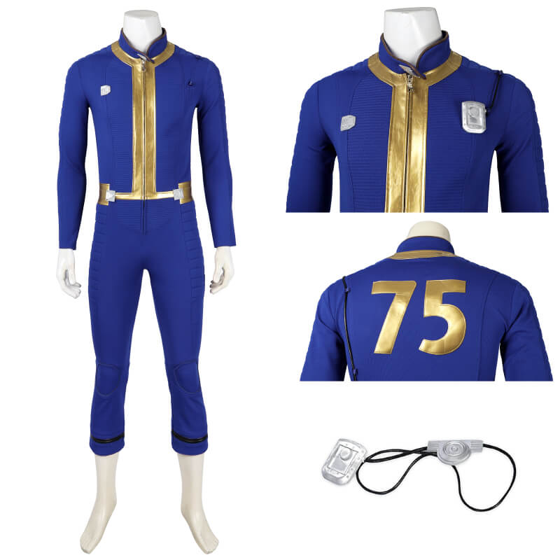 Fallout Vault Suit Fallout 4 Vault Jumpsuit No.75 Vault Dweller Costume Halloween Outfit - Image 12