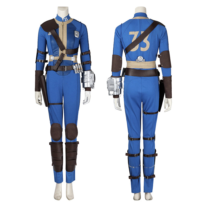 Fallout Lucy Cosplay Vault 33 Jumpsuit Female Fallout Blue Uniform Halloween Party Suit - Image 3