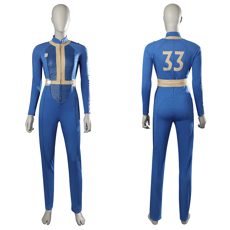 Fallout Lucy Cosplay Vault 33 Jumpsuit Female Fallout Blue Uniform Halloween Party Suit - Image 5