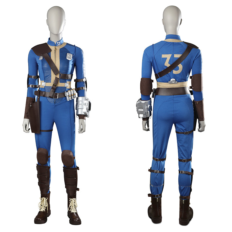 Fallout Lucy Cosplay Vault 33 Jumpsuit Female Fallout Blue Uniform Halloween Party Suit - Image 2