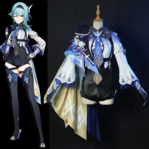 Genshin Impact Eula Cosplay Wig Costumes Game Women Halloween Costumes