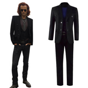 Good Omens David Tennant Black Full Set Crowley Costumes Cosplay