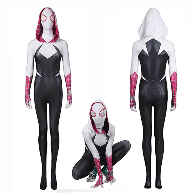 Gwen Stacy Into the Spider Verse Outfit Spiderman Gwen Stacy Suit Jumpsuit - Image 3