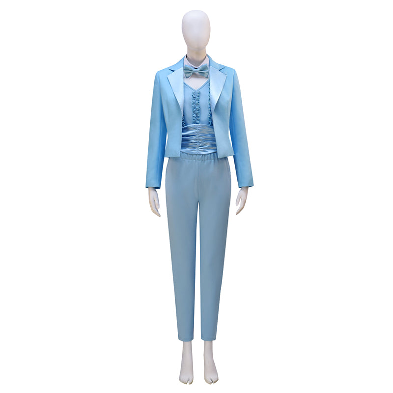 Dumb and Dumber Cosplay Costume Harry Dunne Blue Suit Halloween Outfit For Women - Image 2