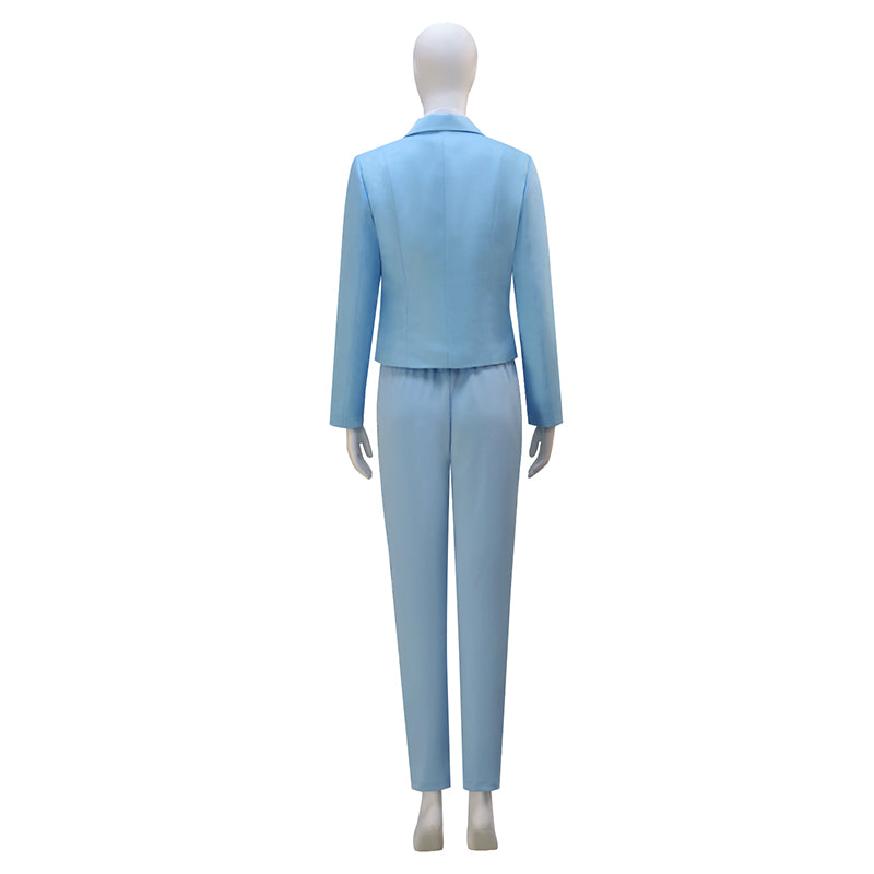 Dumb and Dumber Cosplay Costume Harry Dunne Blue Suit Halloween Outfit For Women - Image 5