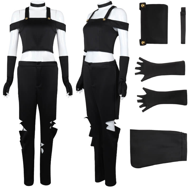 Hazbin Hotel Vaggie Cosplay Charlie Vaggie Black Costume Suit for Halloween - Image 2
