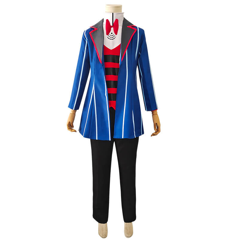 Hazbin Hotel Vox Blue Suit Cosplay Uniform Anime Halloween Vox Costume Online - Image 4