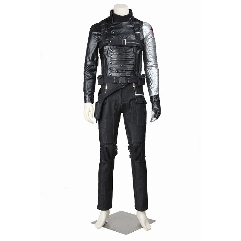 Captain America The Winter Soldier James Buchanan Bucky Barnes Cosplay Costume - Image 2