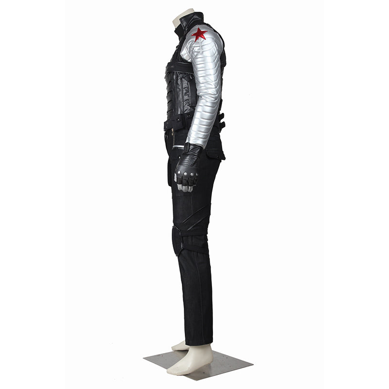 Captain America The Winter Soldier James Buchanan Bucky Barnes Cosplay Costume - Image 4