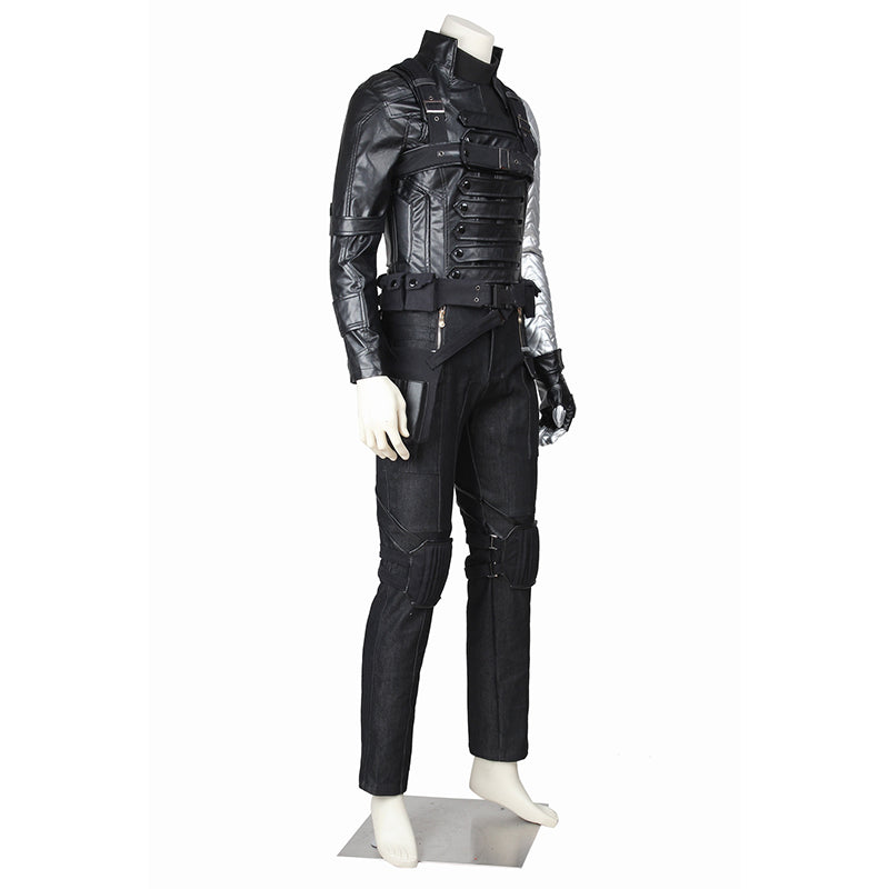 Captain America The Winter Soldier James Buchanan Bucky Barnes Cosplay Costume - Image 3