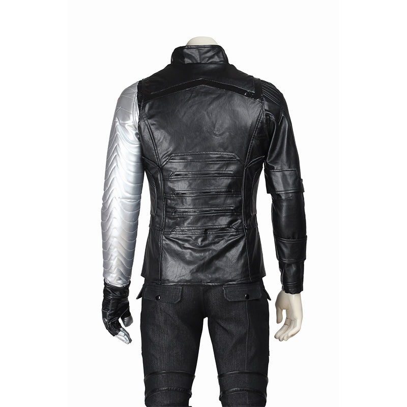 Captain America The Winter Soldier James Buchanan Bucky Barnes Cosplay Costume - Image 7