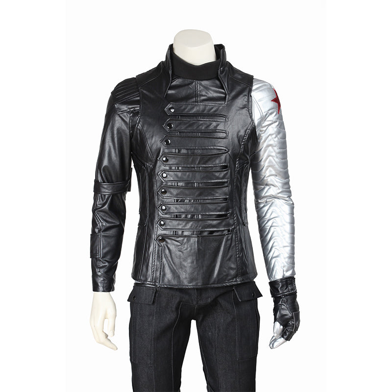 Captain America The Winter Soldier James Buchanan Bucky Barnes Cosplay Costume - Image 6