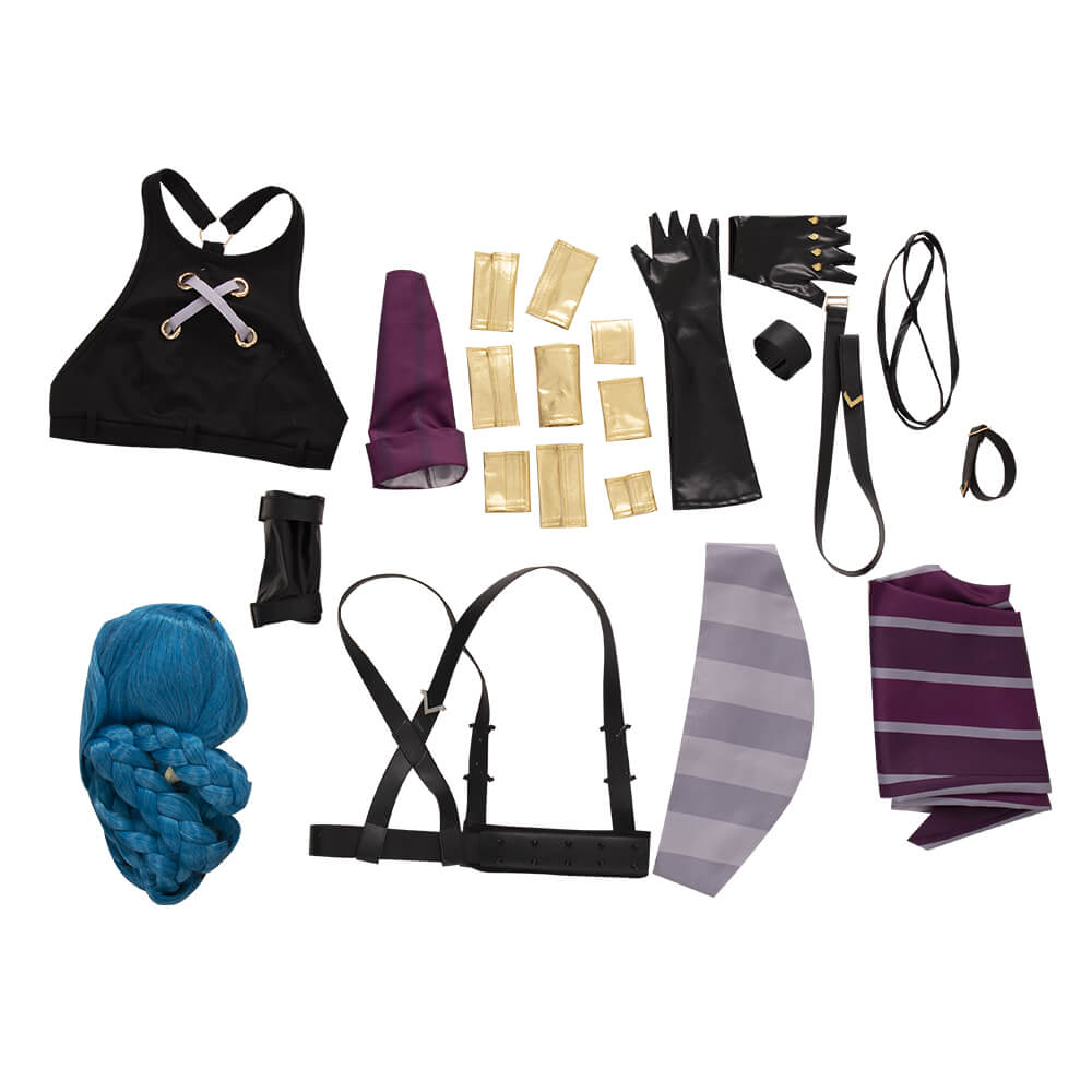 Jinx Cosplay League of Legends Jinx Arcane Outfit LOL Arcane Outfit Halloween Cosplay Costumes - Image 5