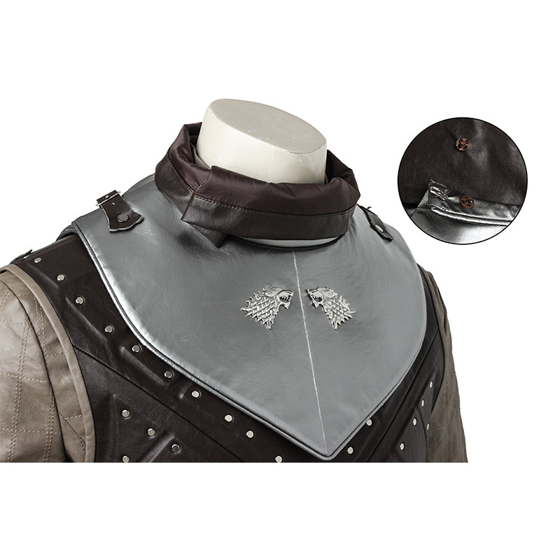 Game of Thrones Season 7 Jon Snow Cosplay Costume Halloween Party Outfits - Image 11