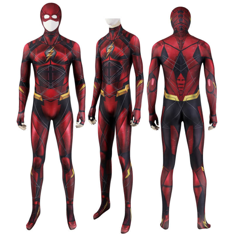 Justice League Barry Allen The Flash Bodysuit with Mask Barry Allen Flash Costume