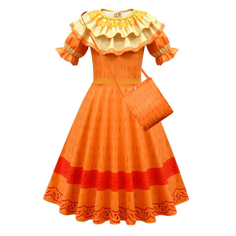 Kids Encanto Pepa Madrigal Cosplay Dress Girls Encanto Pepa Costumes Halloween Dress Up - Image 2