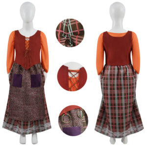 Kids Mary Sanderson Costumes Hocus Pocus 2 Halloween Carnival Cosplay Costumes Dress