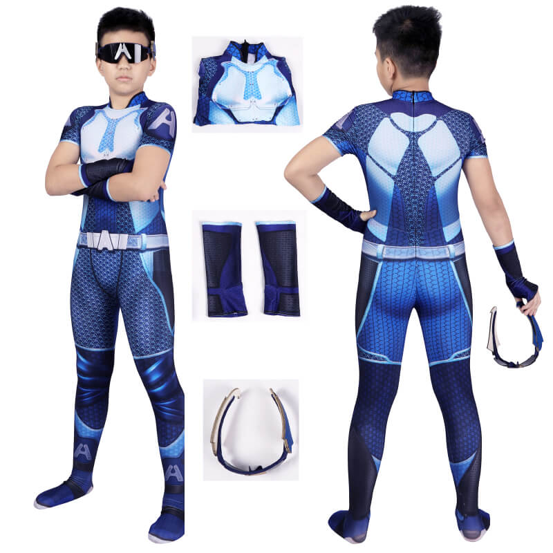 Kids The Boys A-train Cosplay Bodysuit Boys A-train Jumpsuit Costume