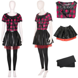 Lisa Frankenstein Misty Cosplay Dress 2024 Misty Plaid Costume Carnival Suit