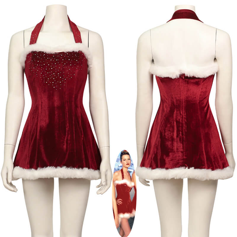 2023 Love Actually Christmas Costume Dress with Cape Adults