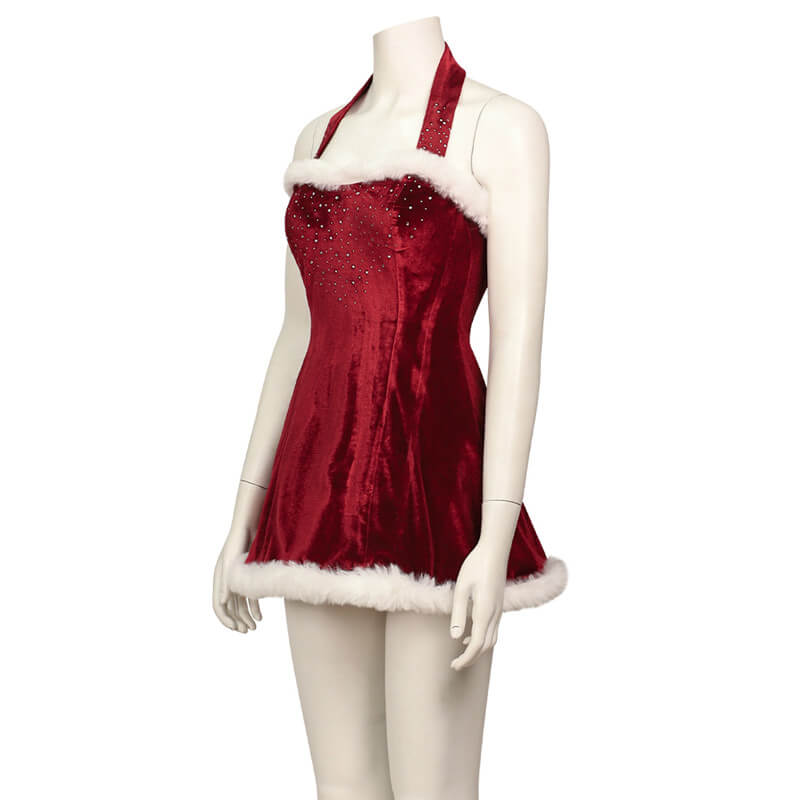 2023 Love Actually Christmas Costume Dress with Cape Adults - Image 5