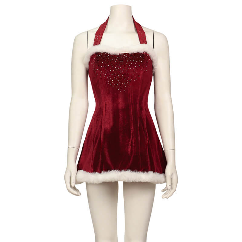 2023 Love Actually Christmas Costume Dress with Cape Adults - Image 4
