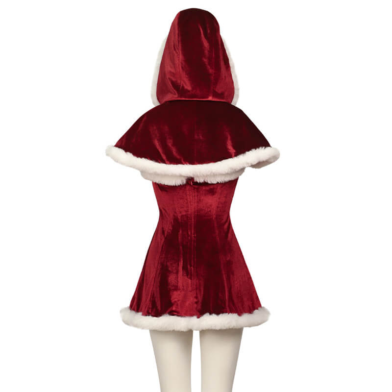 2023 Love Actually Christmas Costume Dress with Cape Adults - Image 9