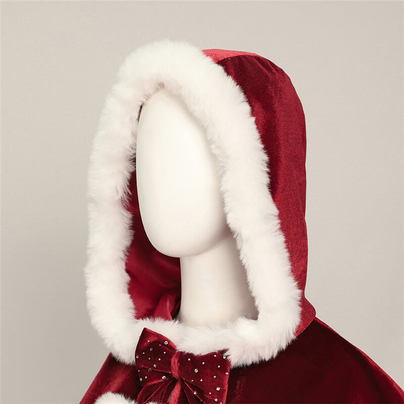 2023 Love Actually Christmas Costume Dress with Cape Adults - Image 11