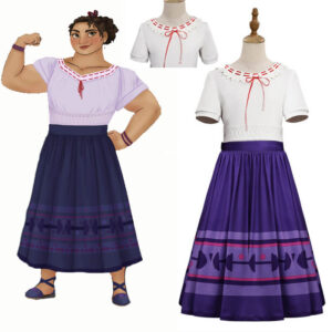 Luisa Encanto Costume Kids Girls Luisa Madrigal Cosplay Dress Outfit