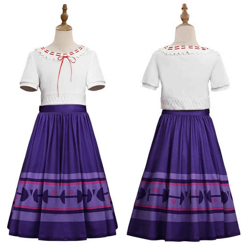 Luisa Encanto Costume Kids Girls Luisa Madrigal Cosplay Dress Outfit - Image 2