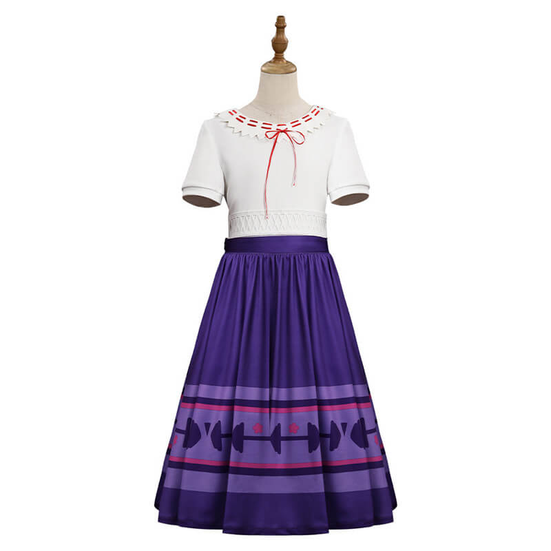 Luisa Encanto Costume Kids Girls Luisa Madrigal Cosplay Dress Outfit - Image 3