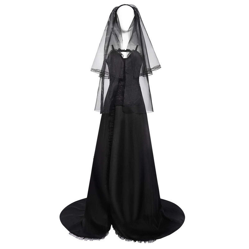 Lydia Deetz Black Dress Beetlejuice Lydia Cosplay Costume Halloween Party Suit - Image 2