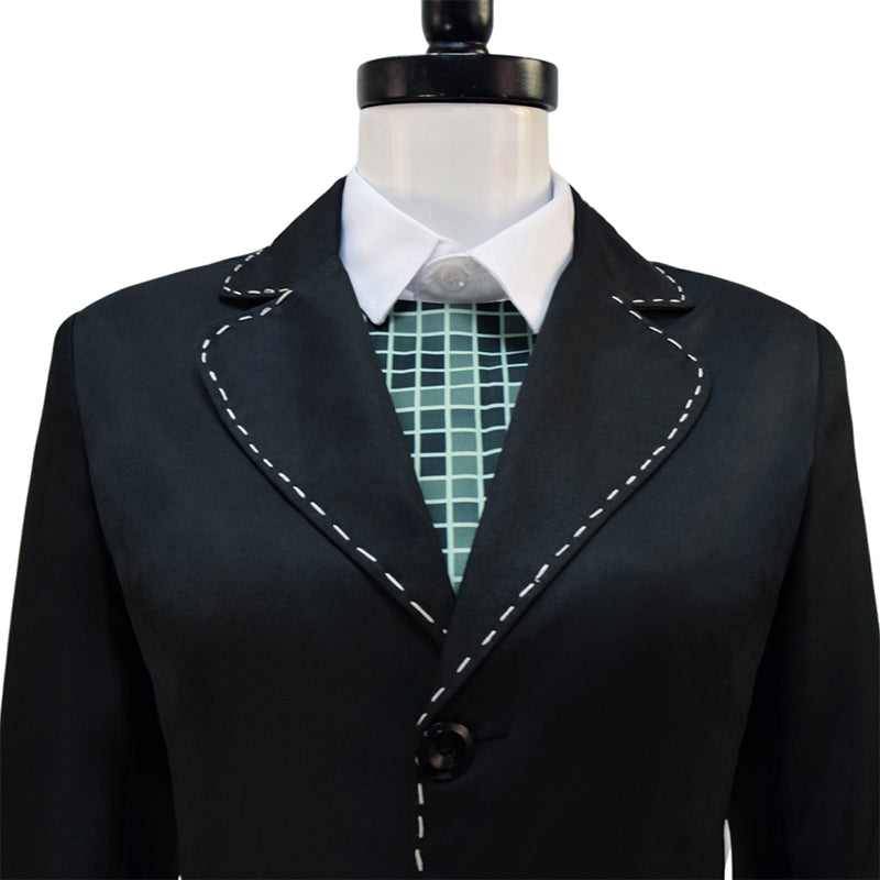 BeetleJuice The Maitlands Lydia Deetz Cosplay Costume Green Black Halloween Party Suit - Image 6