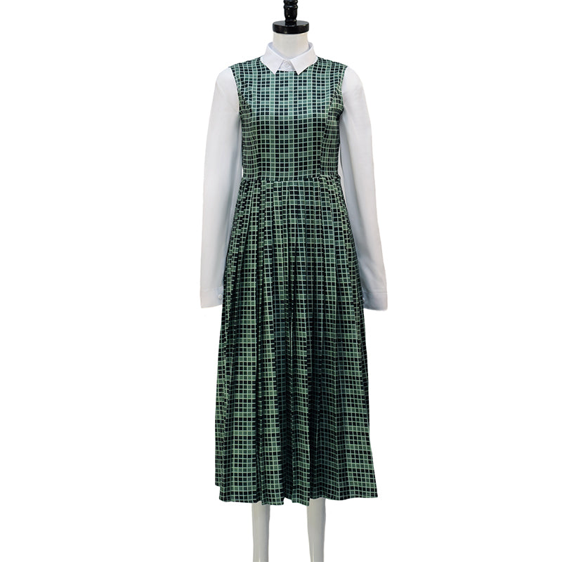 BeetleJuice The Maitlands Lydia Deetz Cosplay Costume Green Black Halloween Party Suit - Image 8